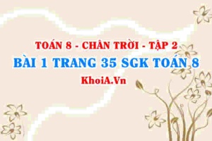 Bài 1 trang 35 Toán 8 Chân trời sáng tạo Tập 2